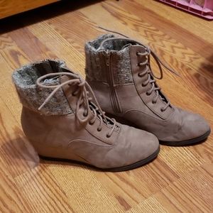 Wedge heel ankle boots